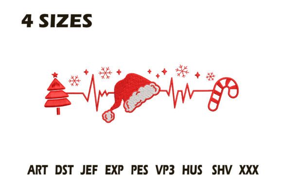 Christmas Heartbeat Embroidery
