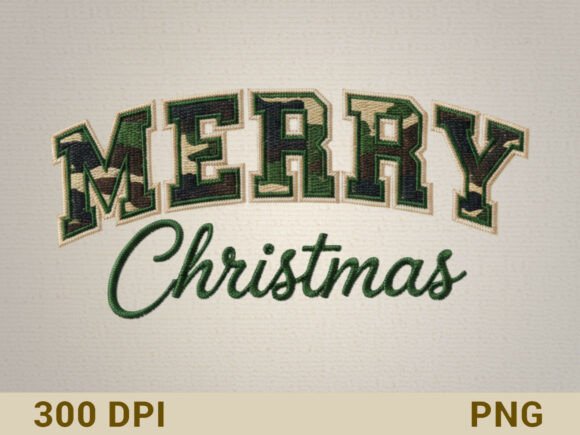 Embroidery Design Military Christmas