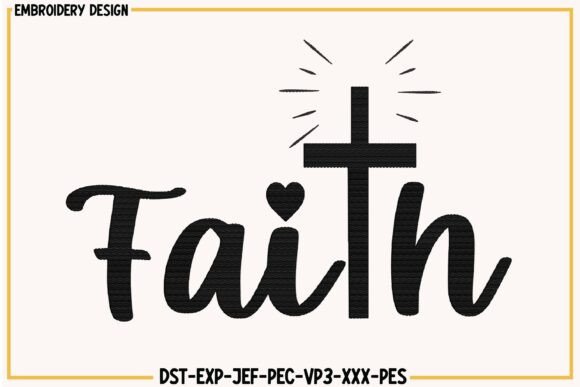 Faith Christian Embroidery Design