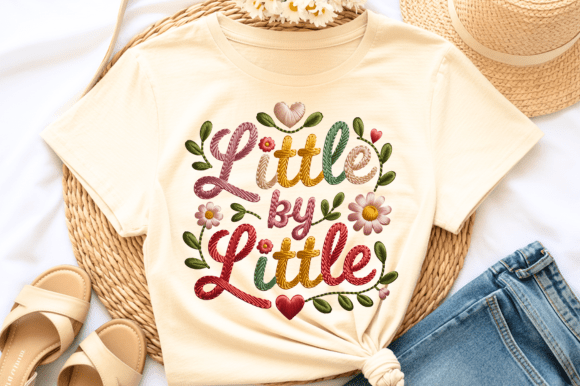 Little by Little Embroidery PNG