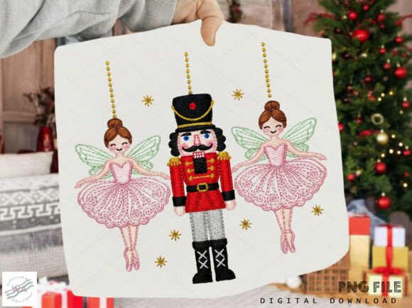 Nutcracker Ballet Embroidery PNG