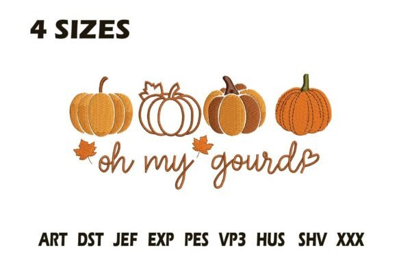 Oh My Gourds Embroidery Design