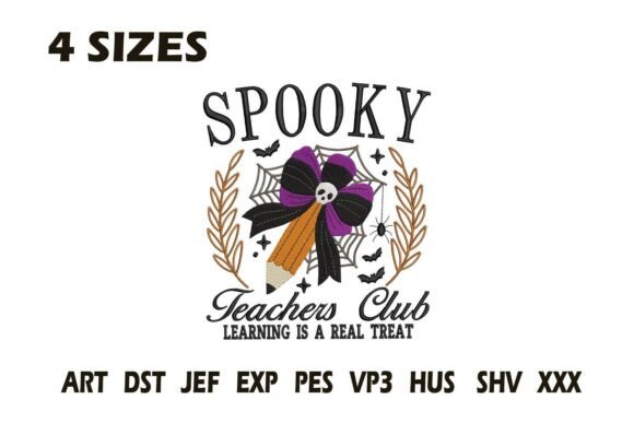 Spooky Teachers Club Embroidery