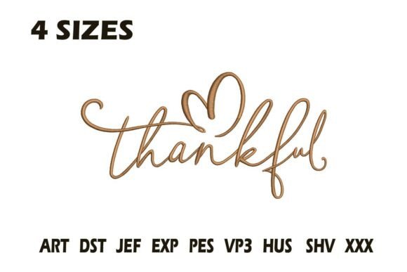 Thankful Heart Embroidery Design